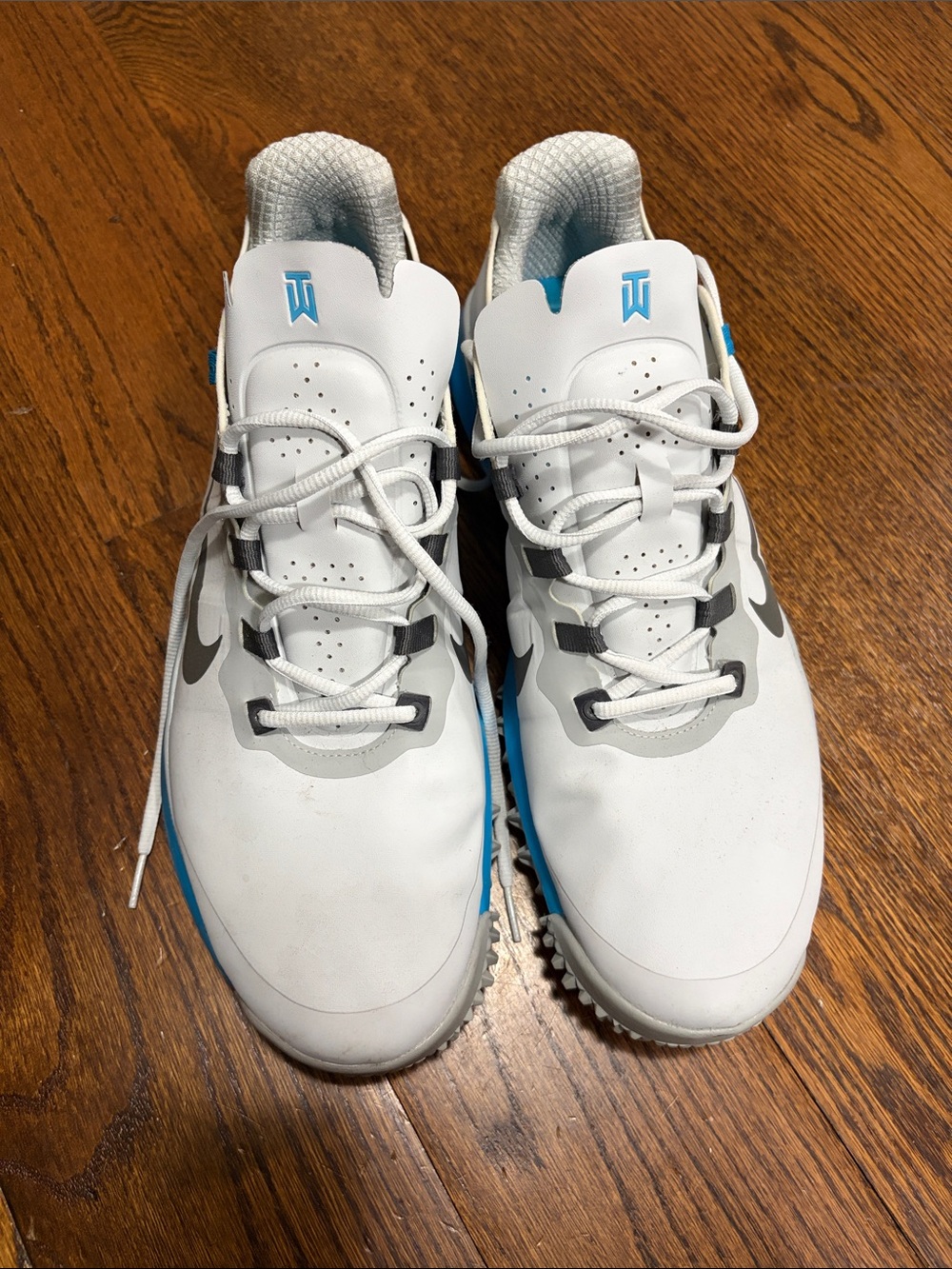 Nike Tiger Woods Golf Shoes DR5752-001 White/Blue – Men’s Size 14